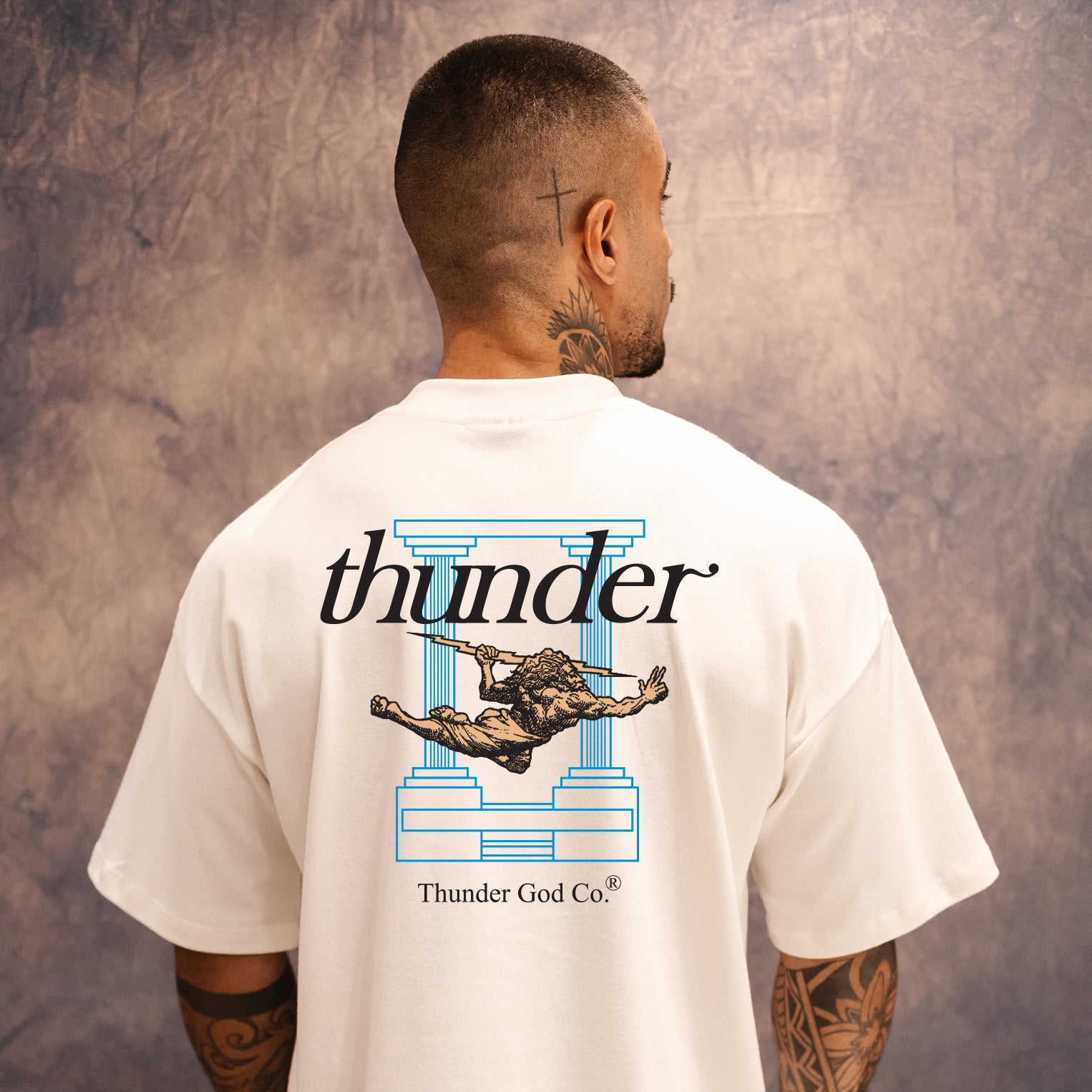 Camiseta Oversized Vintage Off-White Olimpo Back
