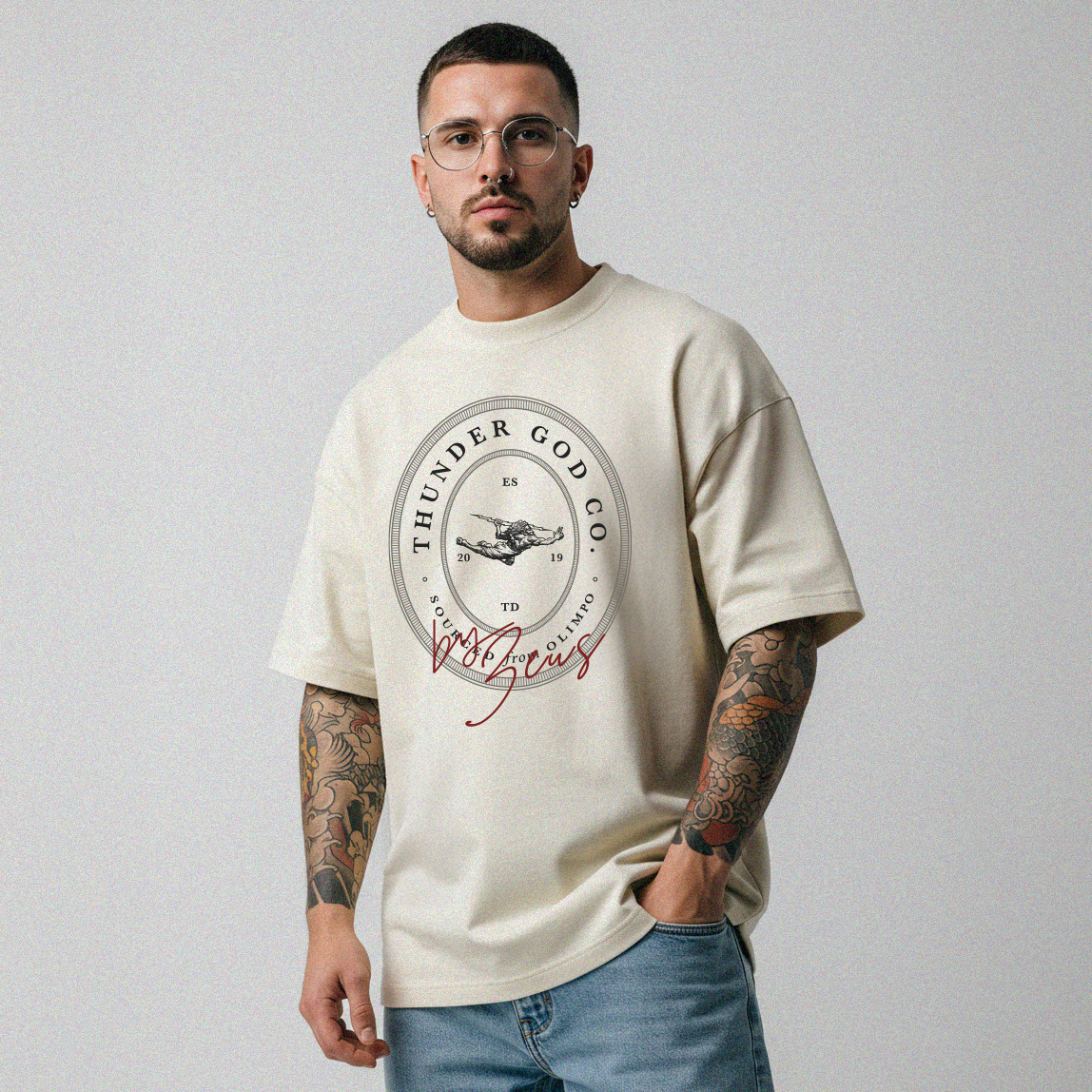 Camiseta Oversized Vintage Off-White By Zeus