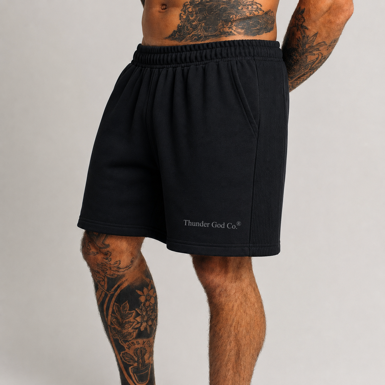 Bermuda de Moletom Side Stripe All Black