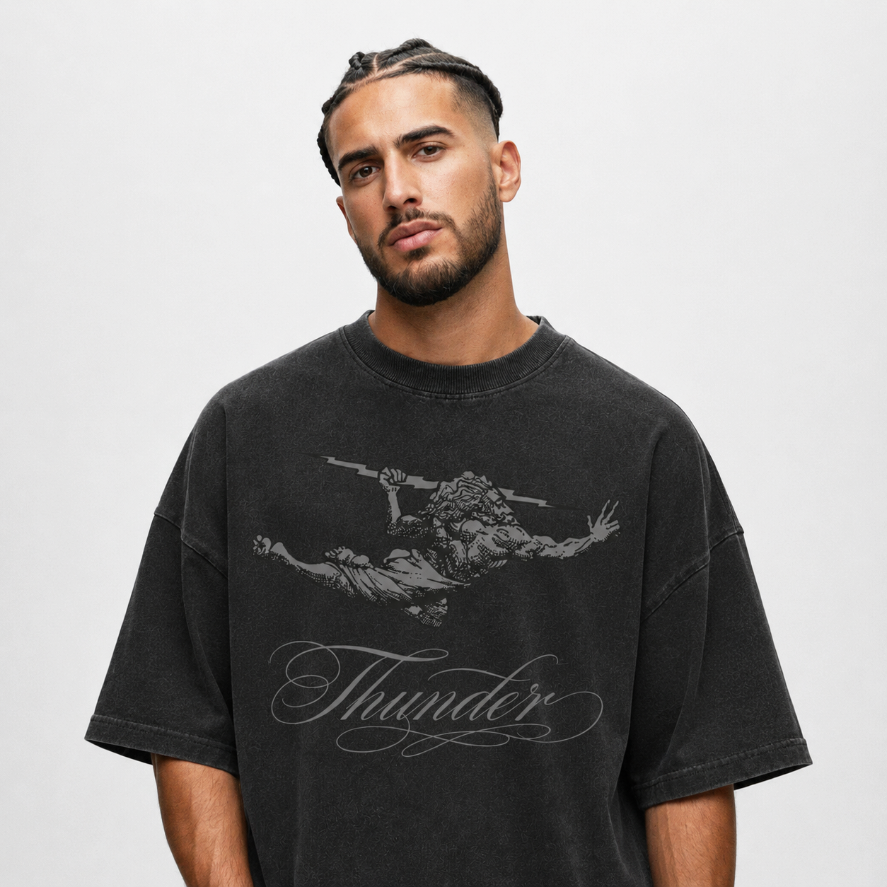 Camiseta Oversized Vintage All Black Cursive