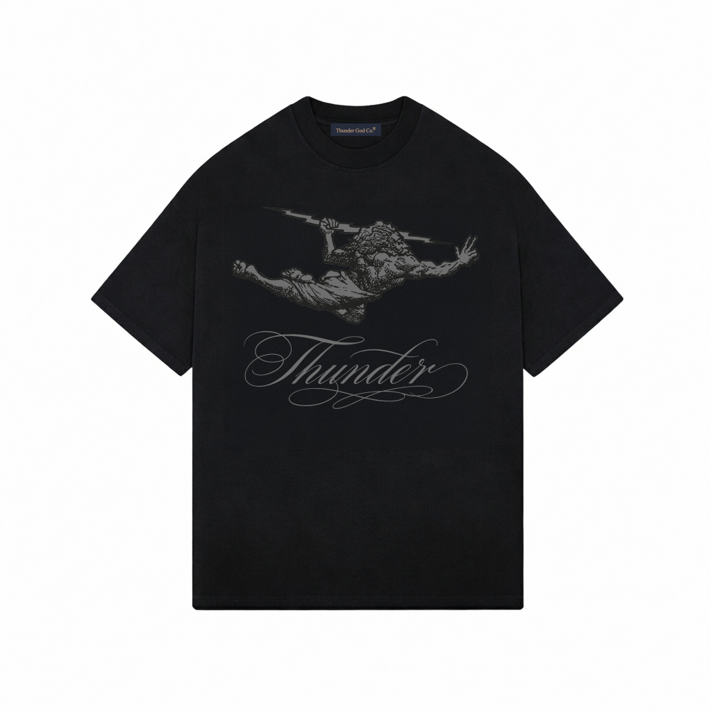Camiseta Oversized All Black Cursive