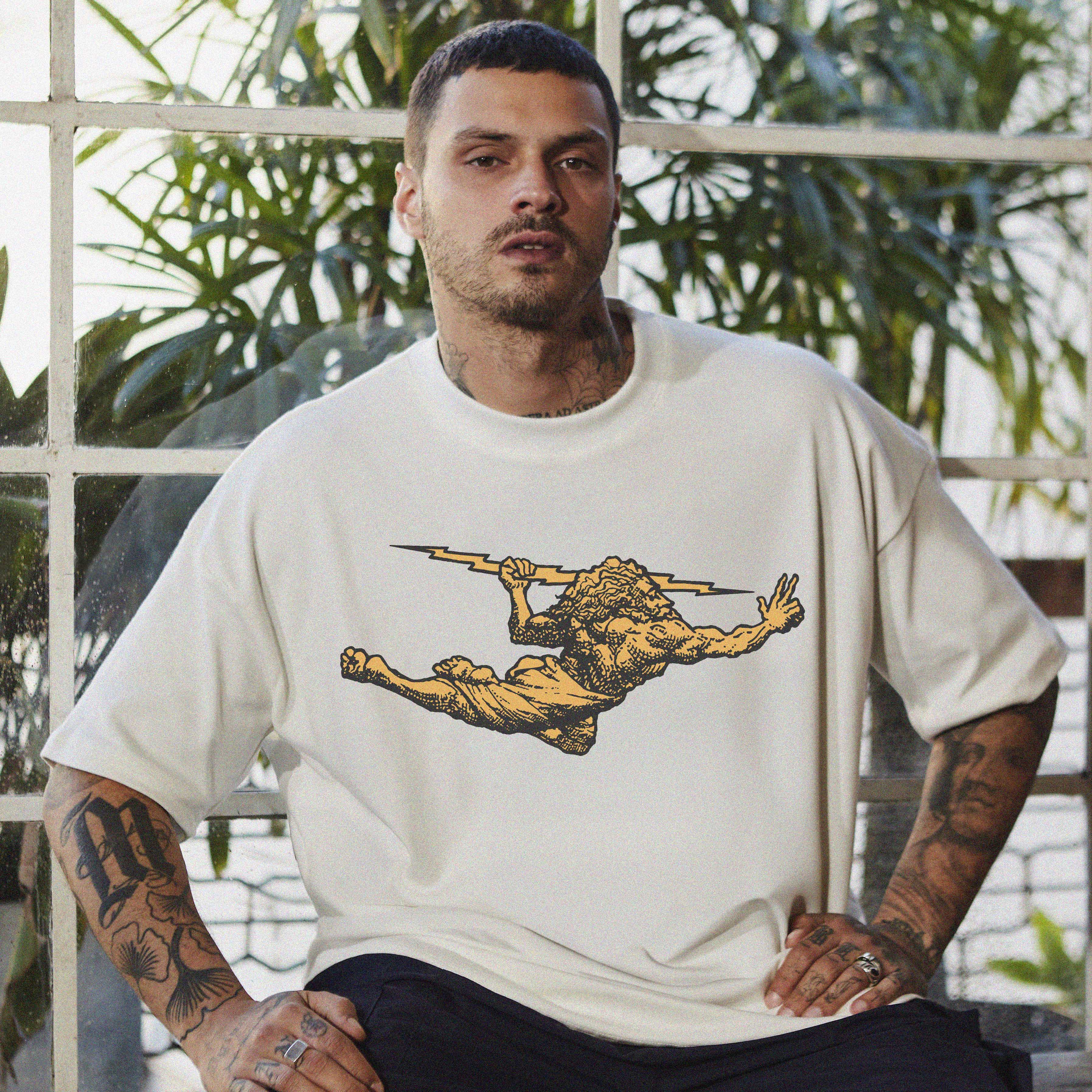 Camiseta Oversized Vintage Off-White Zeus Classic