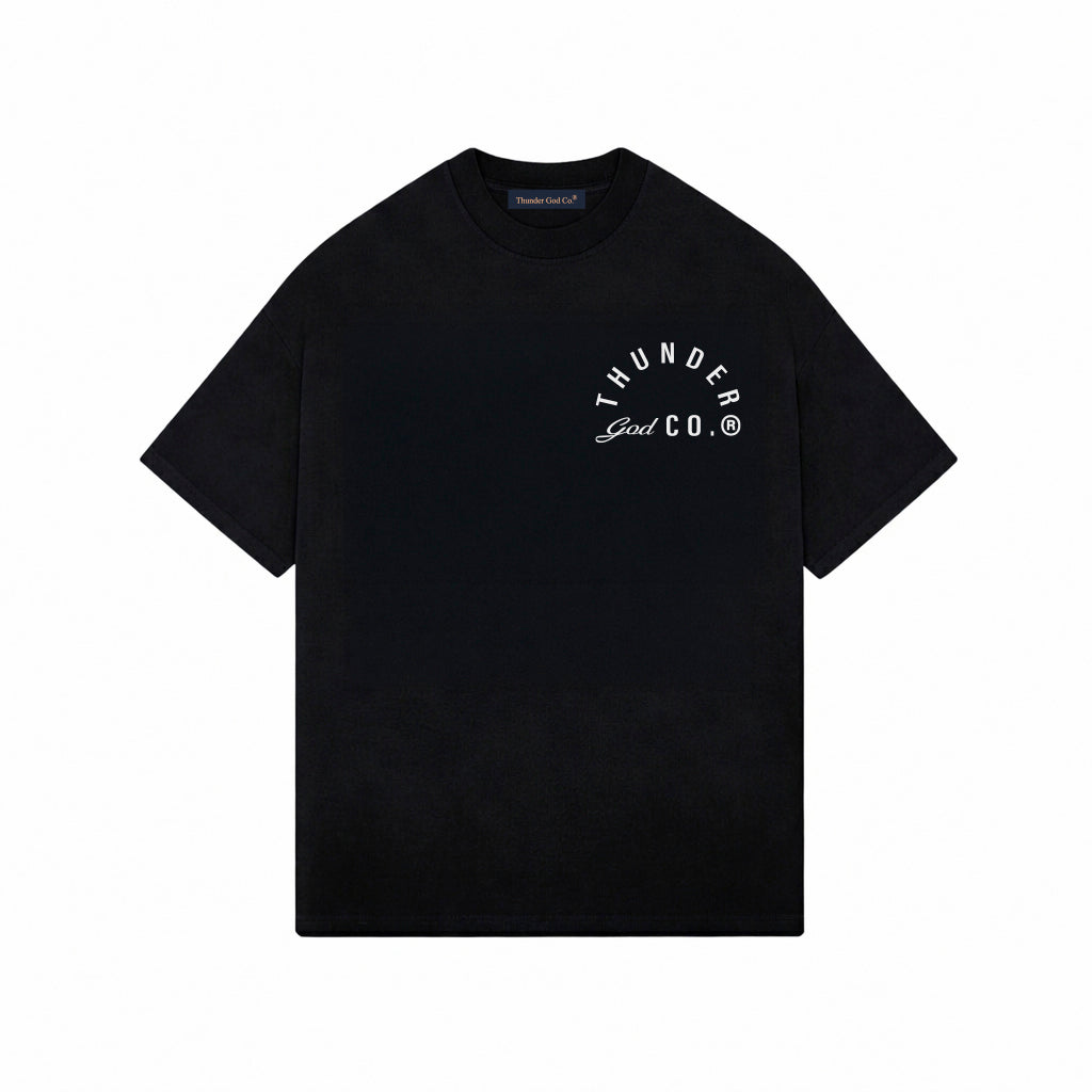 Camiseta Oversized Preta Thunder God Co.® Basic