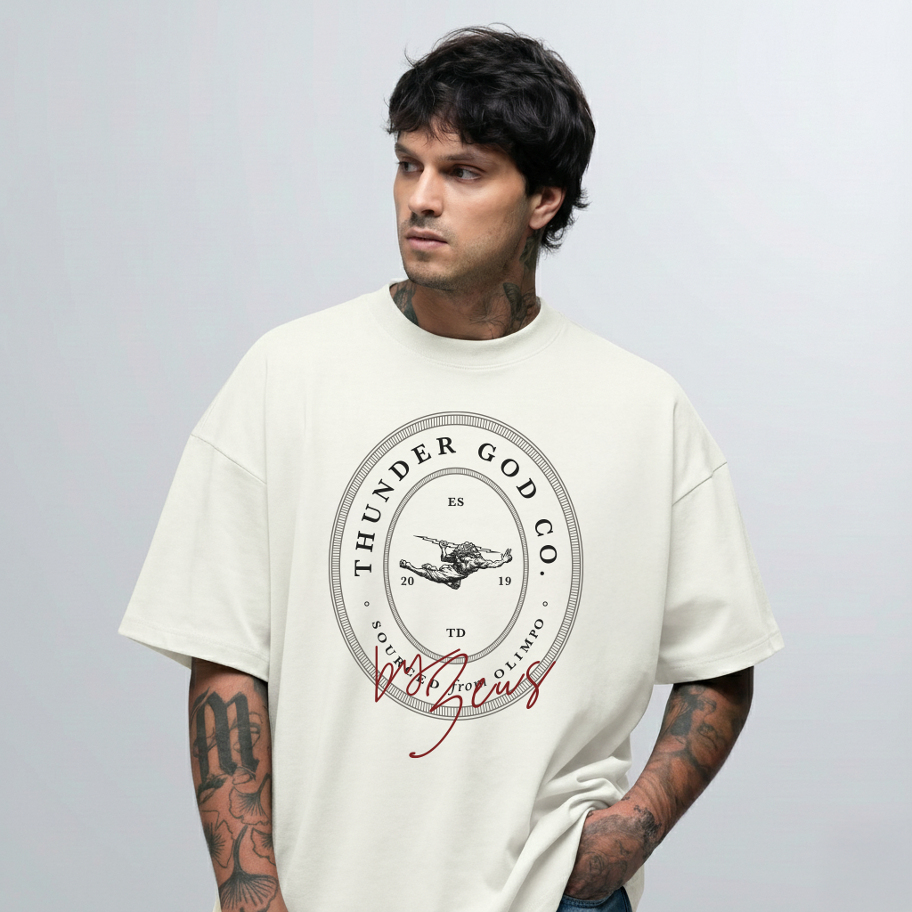 Camiseta Oversized Vintage Off-White By Zeus