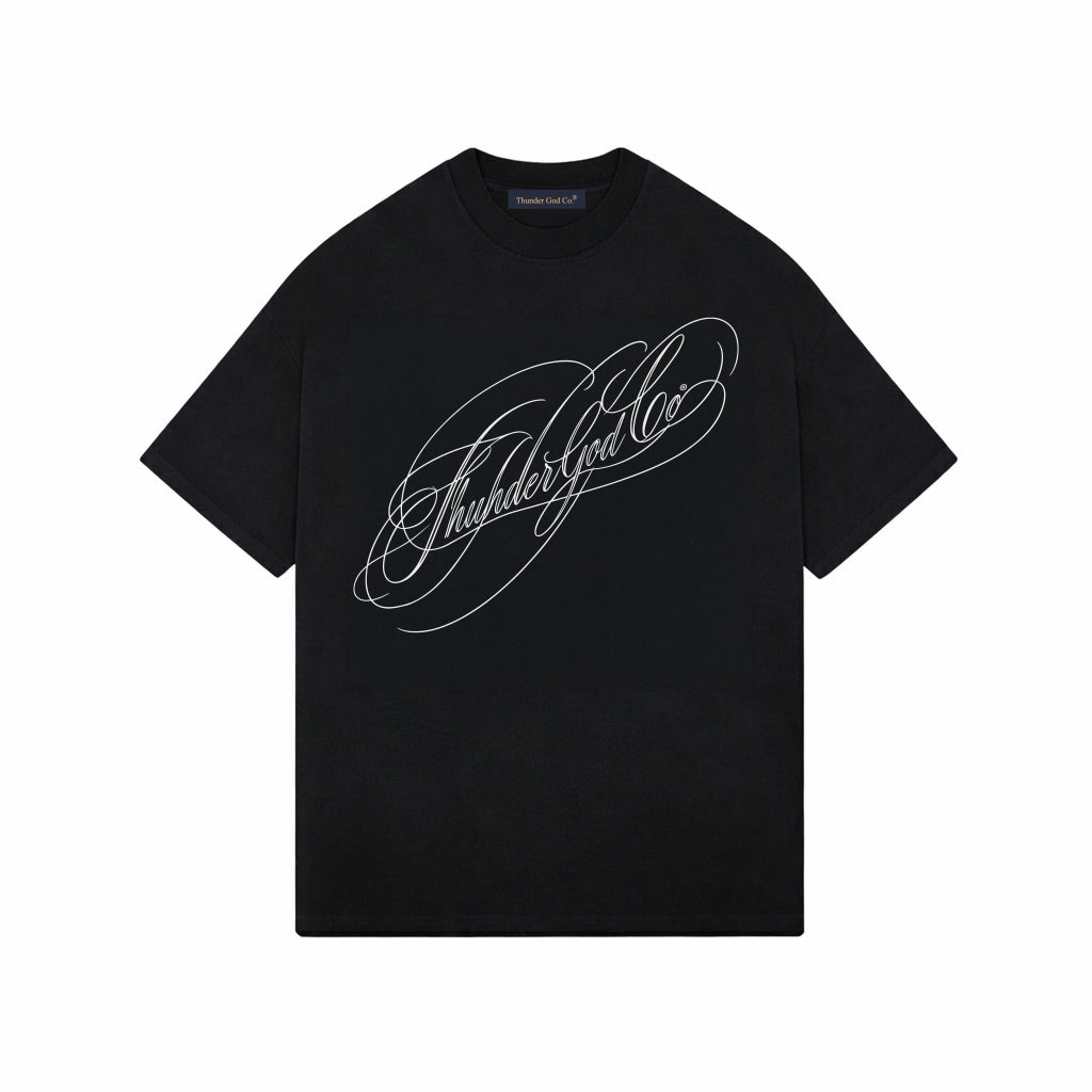 Camiseta Oversized Preto White Lettering
