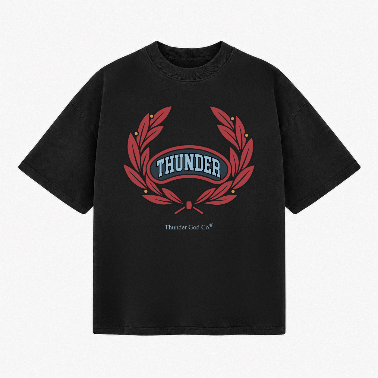 Camiseta Oversized Vintage Preta Louros Red