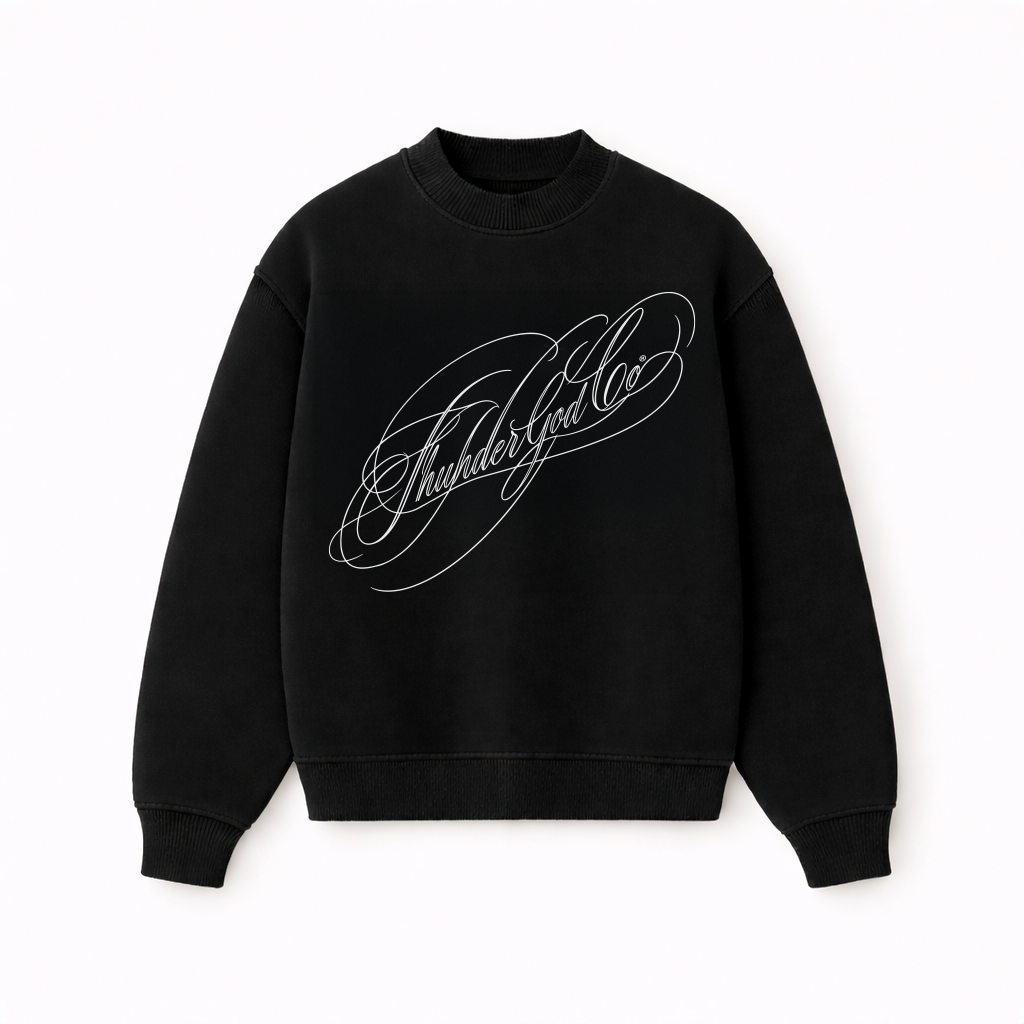 Casaco de Moletom Oversized Felpado Preto White Lettering