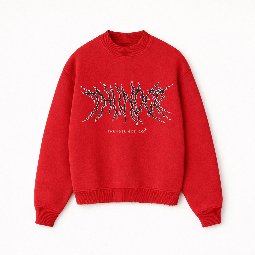 Casaco de Moletom Felpado Vermelho Spikes