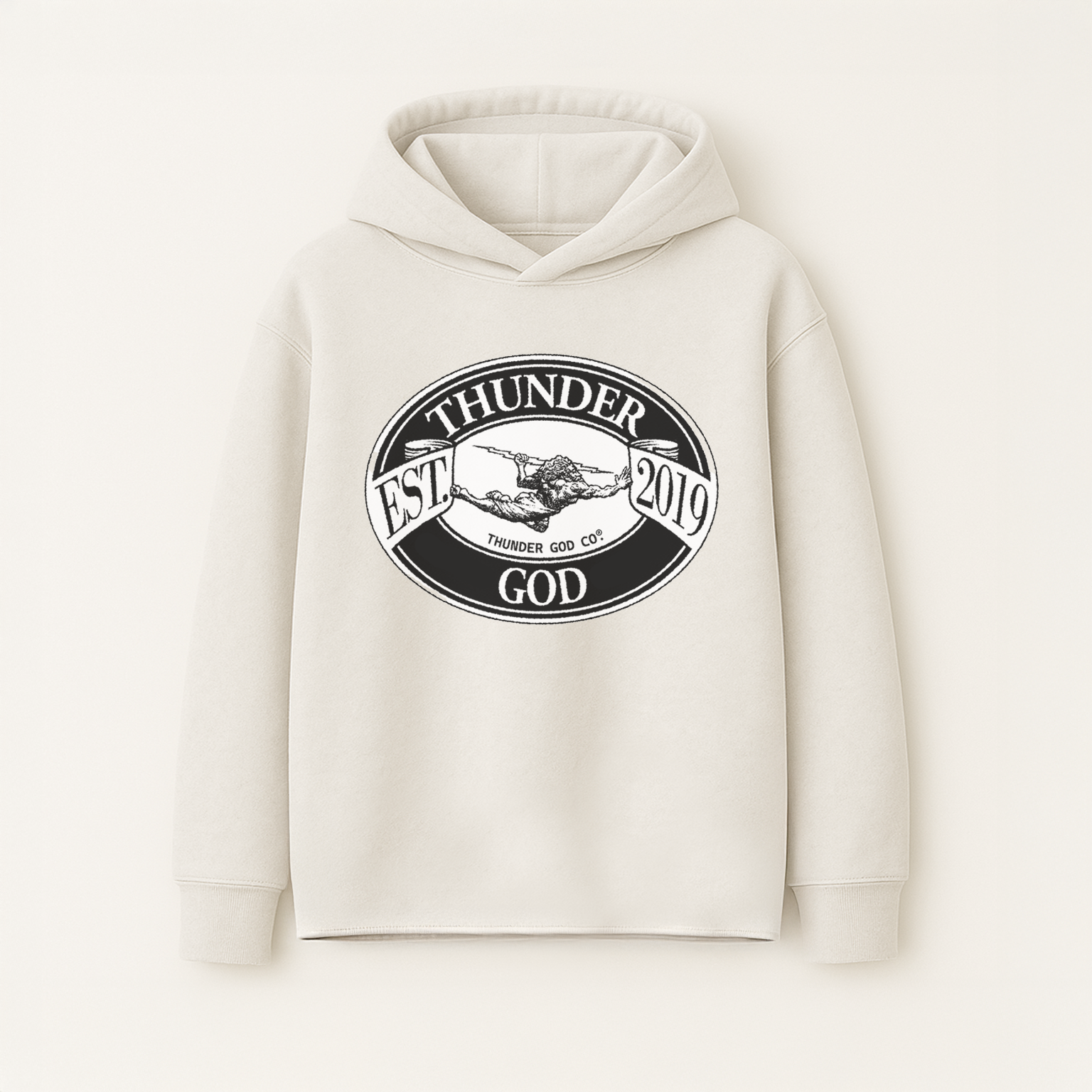 Casaco de Moletom Oversized French Terry Off-White Est. 2019