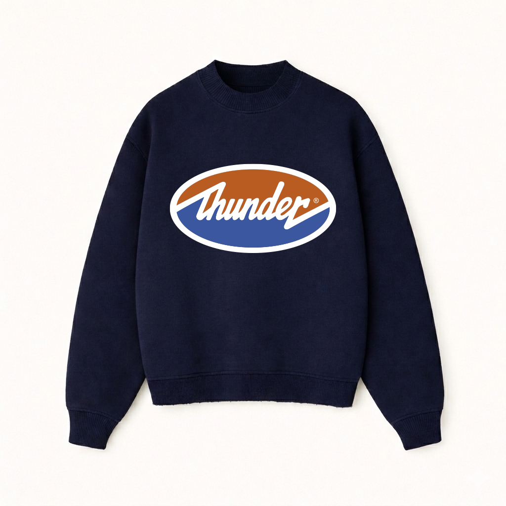 Casaco de Moletom Oversized Felpado Deep Blue Thunder