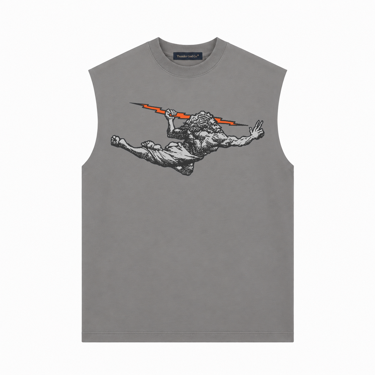 Regata Oversized Cinza Zeus Orange Thunder