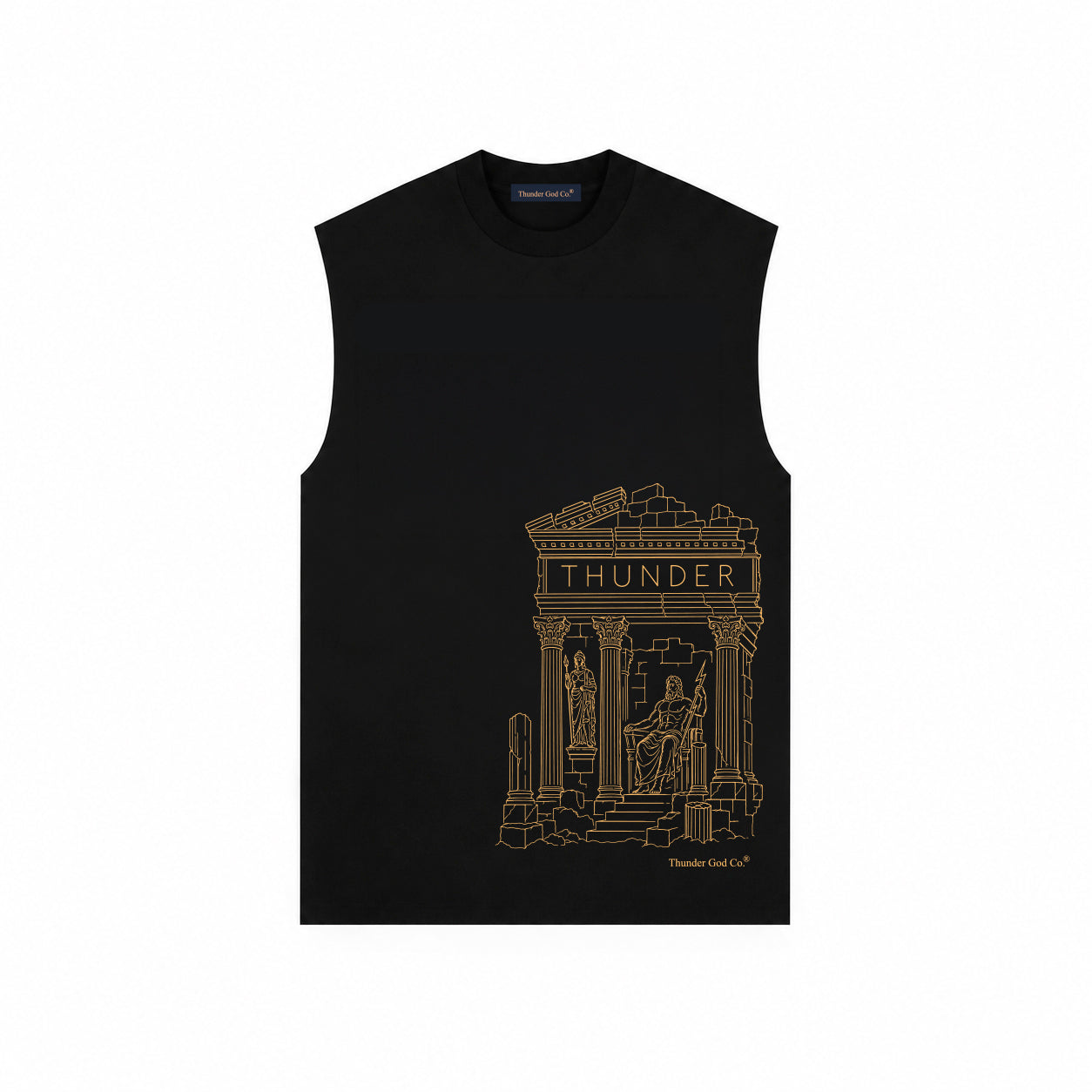 Regata Oversized Preta Zeus Fine Lines